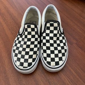Cans checkerboard slip on shoes